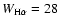 $W_{\rm H\alpha} = 28$