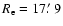$R_{\rm e}=17\hbox{$.\mkern-4mu^\prime$ }9$