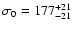 $\sigma_0=177^{+21}_{-21}$