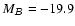 $M_\varB = -19.9$