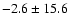 $-2.6\pm 15.6$