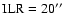 $\rm {ILR} = 20\hbox{$^{\prime\prime}$ }$
