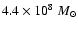 $4.4\times 10^8~ M_\odot$