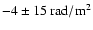 $-4\pm15\rm ~rad/m^2$
