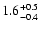 $\rm 1.6_{-0.4}^{+0.5}$