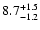 $\rm 8.7_{-1.2}^{+1.5}$