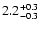 $\rm 2.2_{-0.3}^{+0.3}$