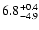 $\rm 6.8_{-4.9}^{+0.4}$