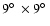 $9\hbox{$^\circ$ }\times 9 \hbox{$^\circ$ }$