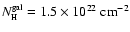 $N_{\textrm{\tiny H}}^{\textrm{\tiny gal}}=1.5\times10^{22}\ \textrm{cm}^{-2}$