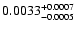 $\rm0.0033^{+0.0007}_{-0.0005}$