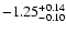 $\rm -1.25^{+0.14}_{-0.10}$