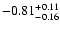 $\rm -0.81^{+0.11}_{-0.16}$