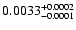$\rm0.0033^{+0.0002}_{-0.0001}$