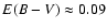 $E(B-V) \approx 0.09$