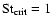${\rm St}_{\rm
crit}=1$