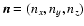 $\vec{n}=(n_x,n_y,n_z)$
