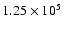$1.25\times 10^{5}$
