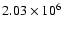 $2.03 \times 10^{6}$