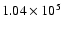 $1.04\times 10^5$
