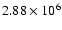 $2.88\times 10^6$