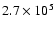 $2.7\times 10^5$