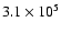 $3.1\times 10^5$