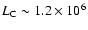 $L_{\rm C} \sim 1.2\times 10^6$