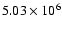 $5.03\times 10^6$