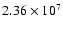 $2.36\times 10^7$