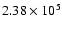 $2.38\times 10^5$