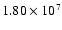 $1.80\times 10^7$