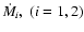 $\dot M_i,~(i=1,2)$