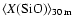 $\langle X\mathrm{(SiO)}\rangle_\mathrm{30\,m}$