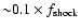 ${\sim}0.1\times f_{\rm shock}$