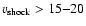 $v_{\rm shock}>15{-}20$