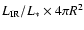 $L_{{\rm IR}}/L_\ast \times 4 \pi R^2$