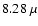 $8.28~\mu$