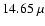 $14.65~\mu$