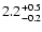 $\rm 2.2^{+0.5}_{-0.2}$