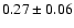 $\rm0.27\pm0.06$