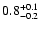 $\rm0.8^{+0.1}_{-0.2}$