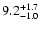 $\rm 9.2^{+1.7}_{-1.0}$