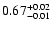$\rm0.67^{+0.02}_{-0.01}$