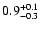 $\rm0.9^{+0.1}_{-0.3}$