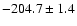 $-204.7\pm1.4$