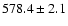$578.4\pm2.1$