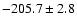 $-205.7\pm2.8$