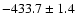 $-433.7\pm1.4$