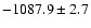 $-1087.9\pm2.7$